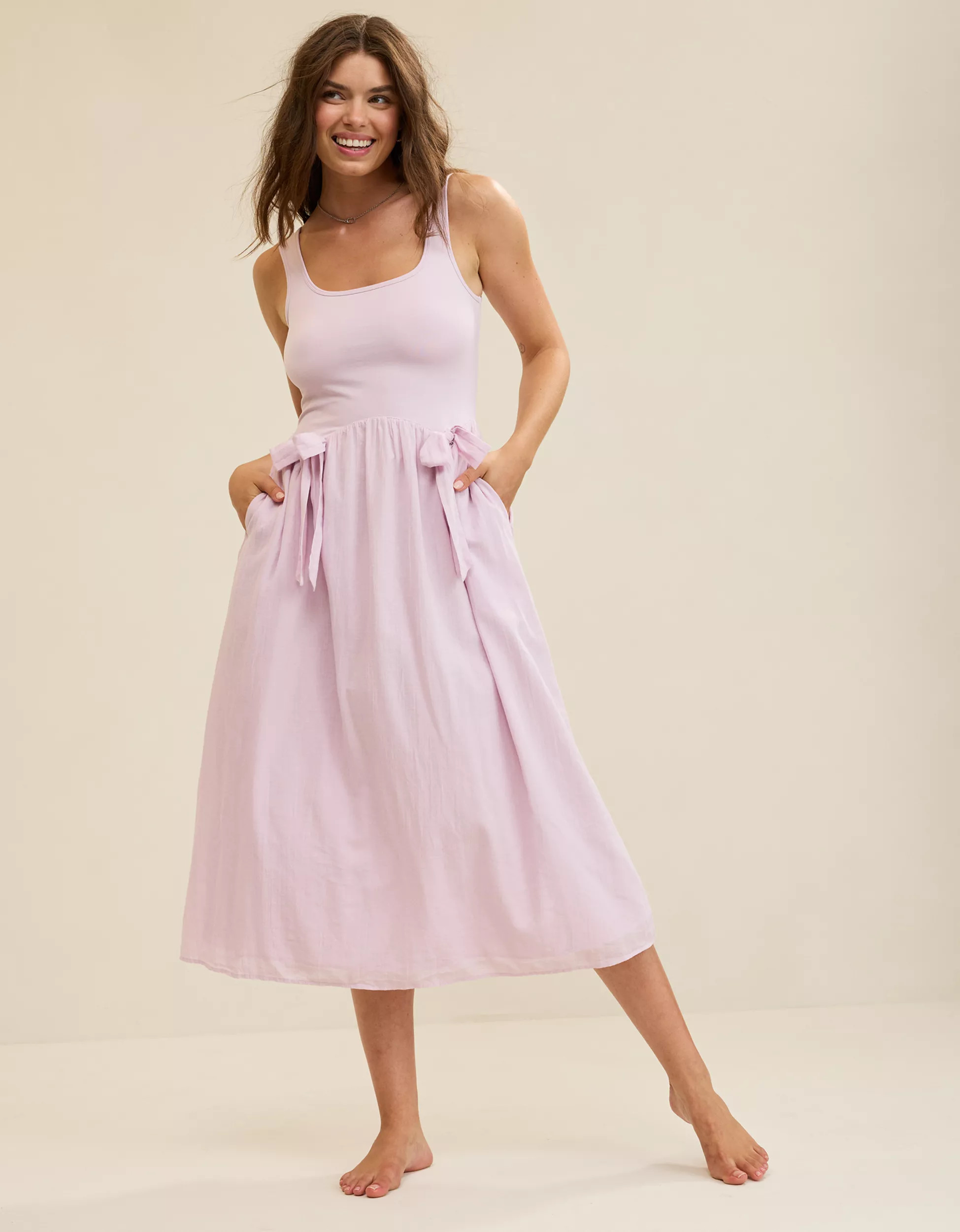 Aerie At The Barre Bow Dress | Aerie