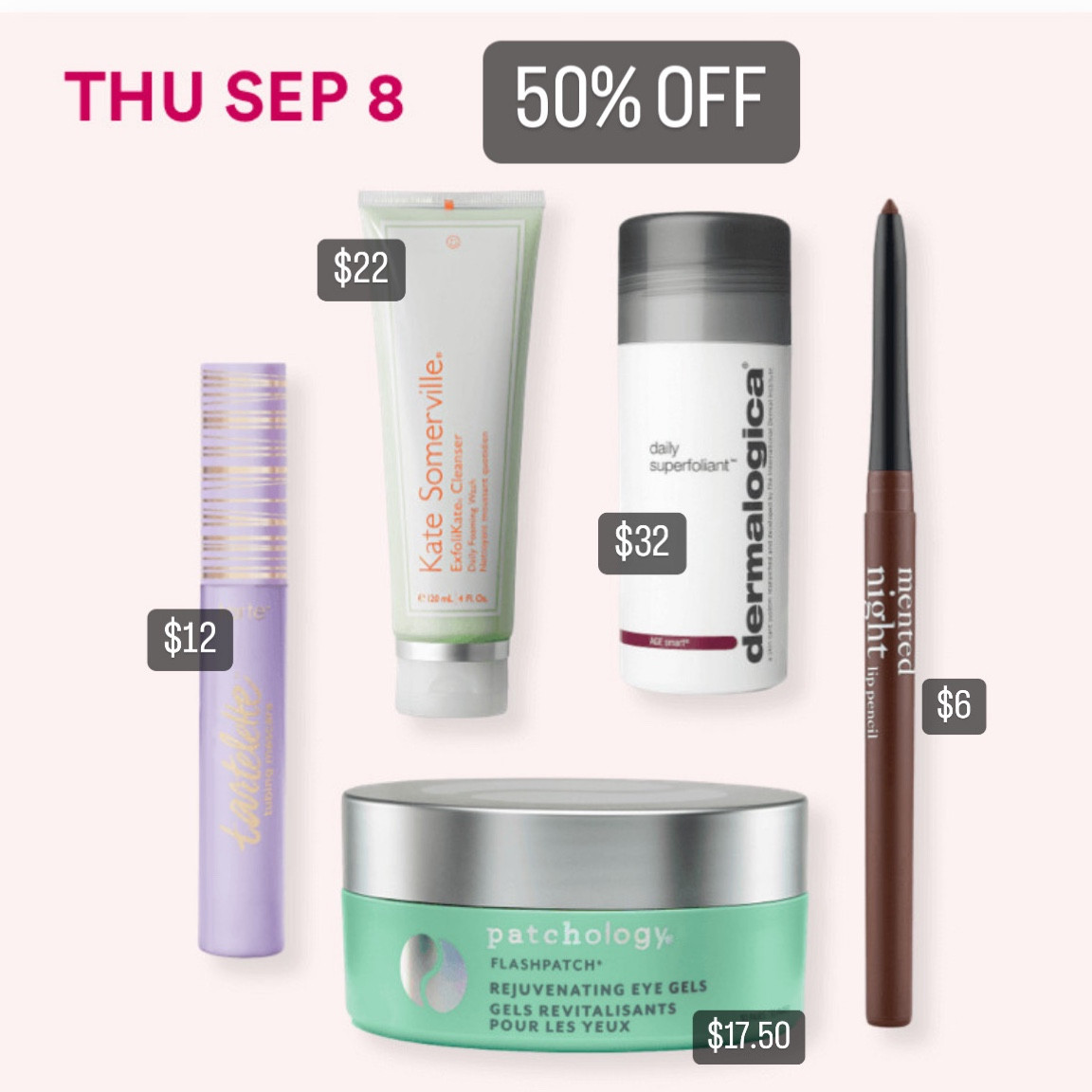 50% off daily deals!

#lipliner #lipgloss #beauty #skincare #skinroutine #ulta #makeup #moisturizer  #mascara #dailydeals #ultabeauty 

#LTKunder50 #LTKbeauty #LTKsalealert