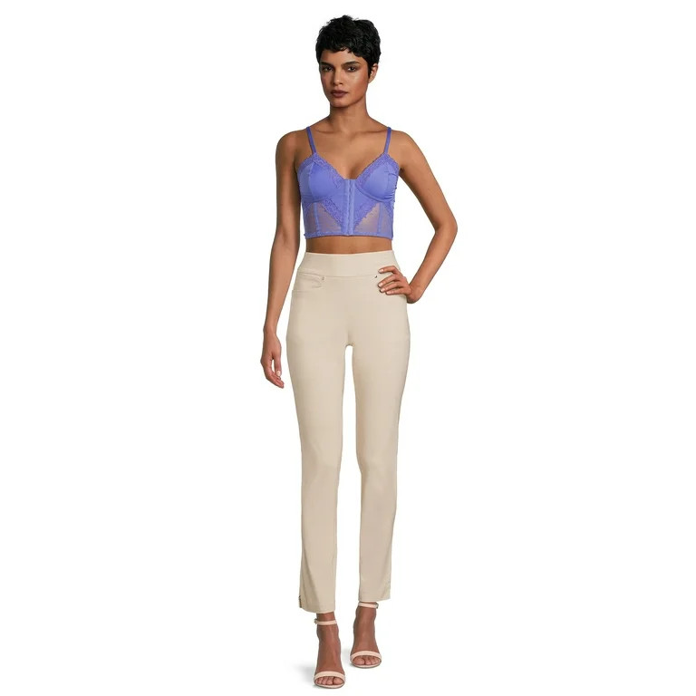 No Boundaries Juniors Lace & Dot Mesh Bustier | Walmart (US)