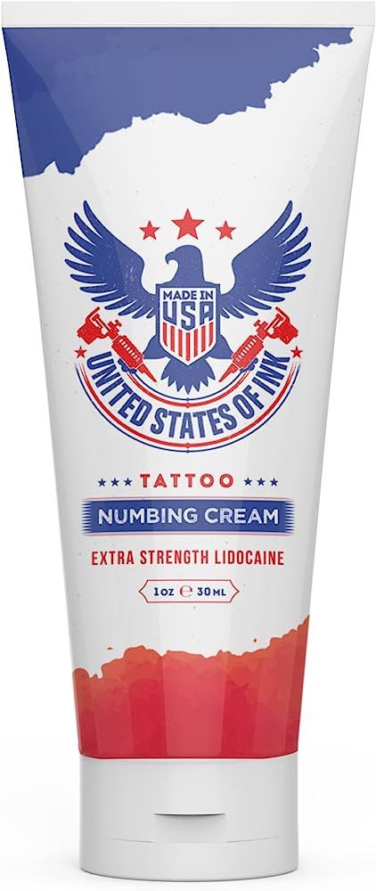 United States of Ink Premium Tattoo Numbing Cream - Topical Anesthetic 4% Lidocaine Cream - Pain ... | Amazon (US)