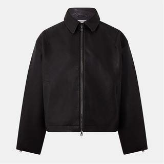 Mens Shrunken Leather Jacket | Flannels UK
