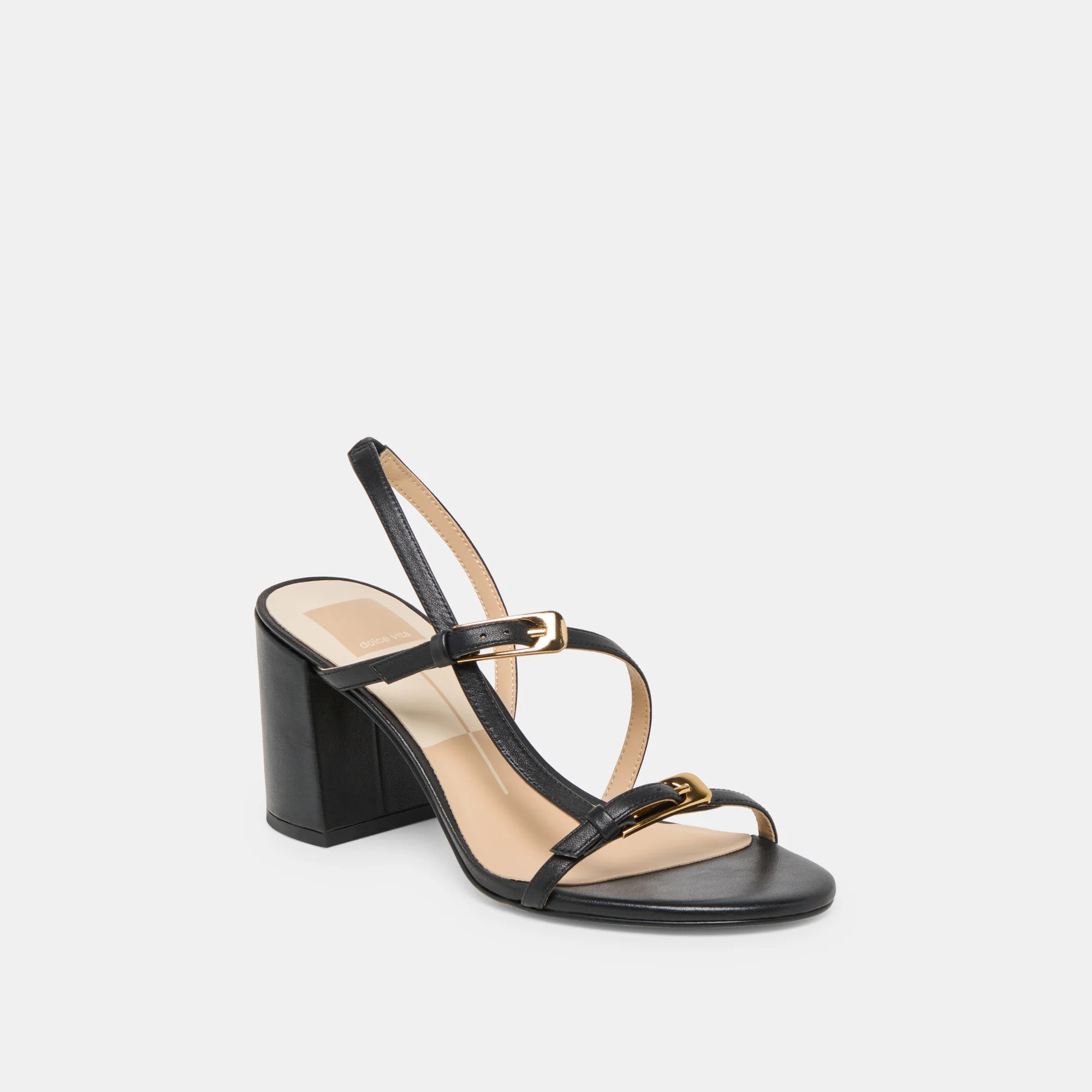 Faye Black Leather Heels | Dolce Vita | DolceVita.com
