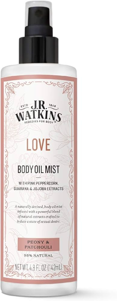 J.R. Watkins Love Body Oil Mist, Hydrates Skin and Boosts Stimulation, Natural Peony & Patchouli,... | Amazon (US)