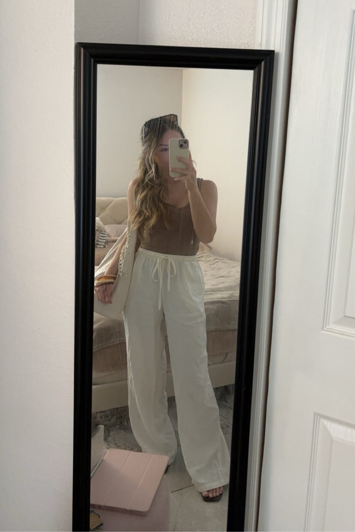 Casual linen pants summer outfit🤍 top is true to size - wearing xs!

#LTKSeasonal #LTKootd