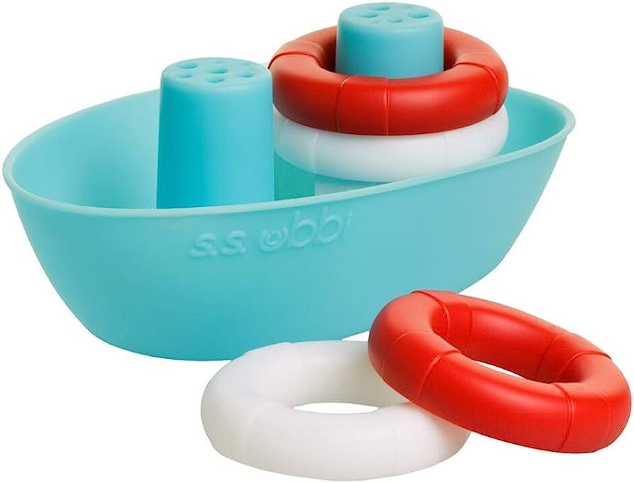 Ubbi Boat & Buoys Bath Toys, Includes 1 Boat and 4 Buoys, Bath Time Toys for Toddlers | Amazon (US)