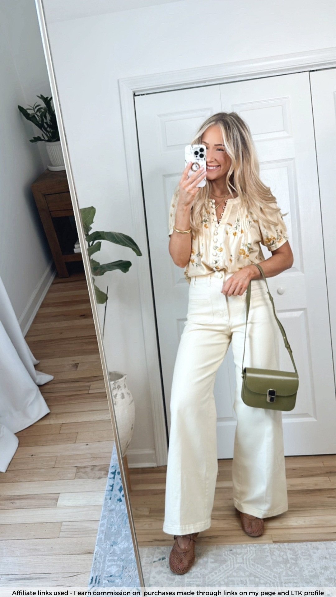 Cute casual spring outfit

Reformation top
Yellow floral blouse
H&M butter yellow jeans 