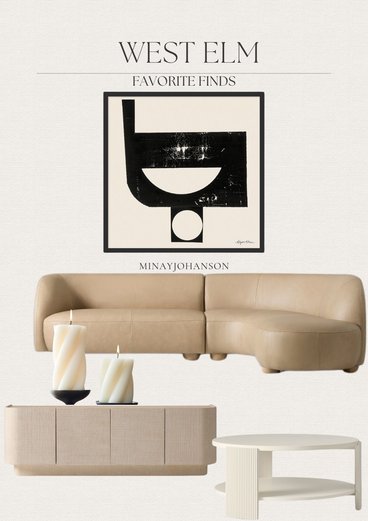 Gorgeous new arrivals at west elm🤍

Modern leather sofa // curved sofa // media console neutral // abstract wall art // round coffee table modern // aesthetic candles // neutral foot stool // neutral home

#LTKHome

#LTKFindsUnder100 #LTKHome #LTKStyleTip