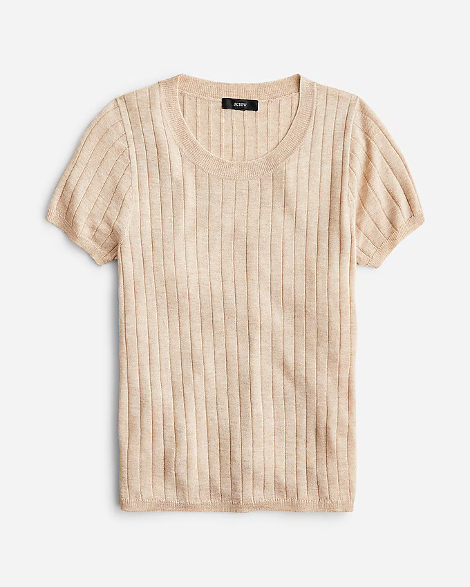 Silk-cashmere cropped T-shirt | J. Crew US