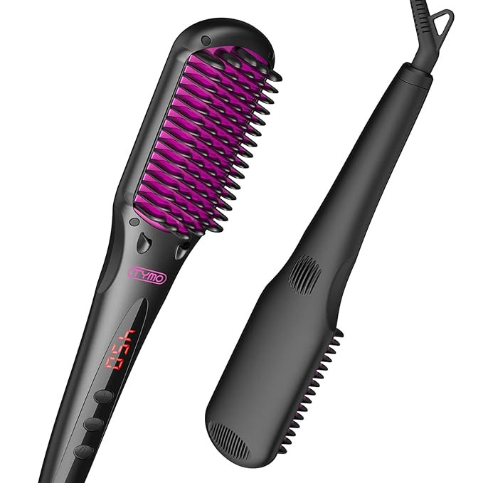 Hair Straightener Brush, TYMO One-Step Straightening Brush with 10M Negative Ions, Anti-Frizz Cer... | Amazon (US)