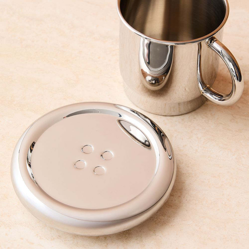 Emma Chamberlain Stainless Steel Mug & Button Saucer Set | West Elm (US)