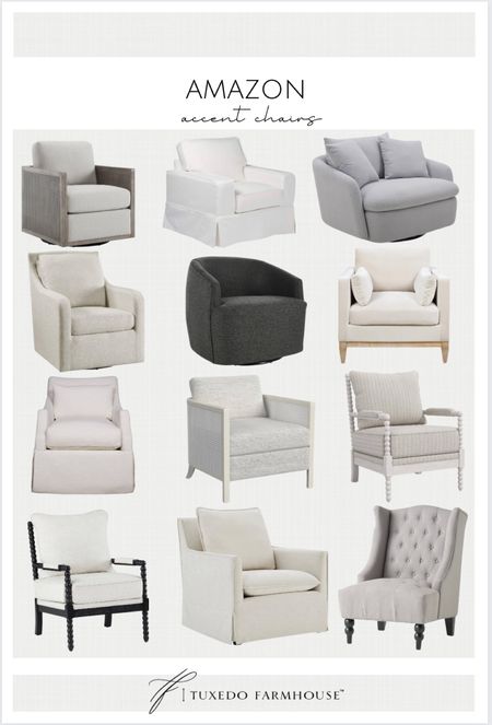 Amazon accent chairs! 

Seating, living room, dining room, bedroom, linen, armchair, swivel chair 

#LTKSeasonal #LTKhome #LTKsalealert