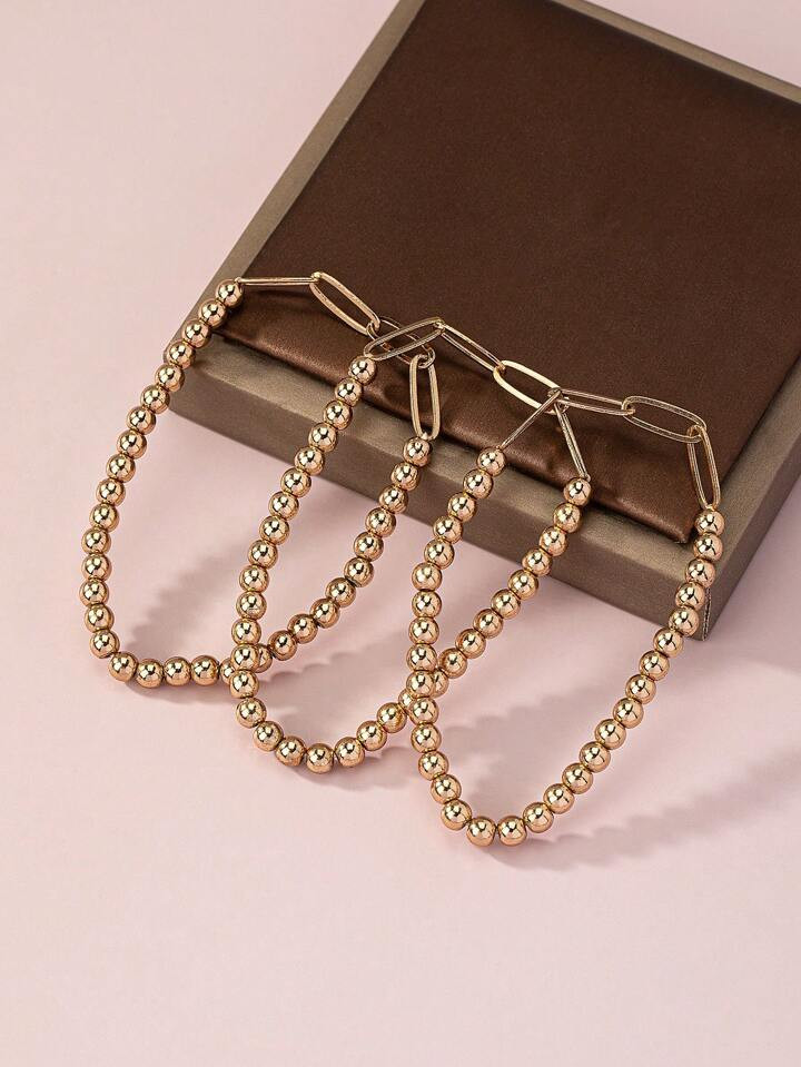 3pcs/set Beaded Design Bracelet | SHEIN