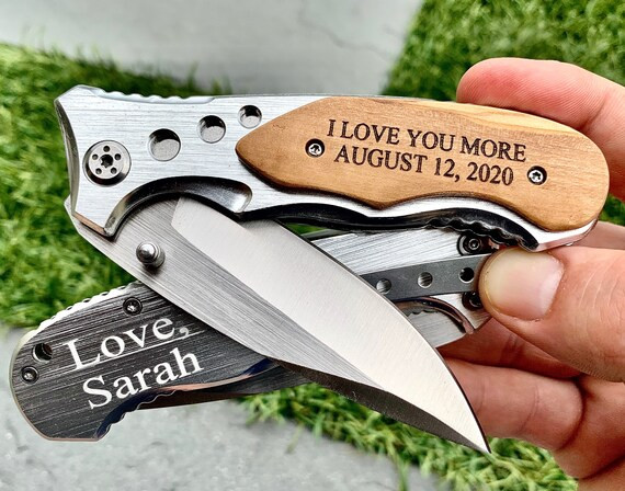 Personalized Knife, Groomsmen Gift, Pocket Knife, Gift for Groomsmen, Engraved Knife, Groomsmen K... | Etsy (US)