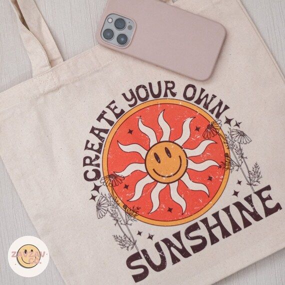 Create Your Own Sunshine Tote Bag Cute Tote Bag Sun Tote - Etsy | Etsy (US)