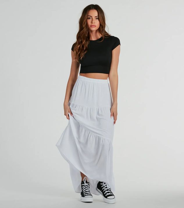 Flawless Duo Tiered Maxi Skirt | Windsor Stores