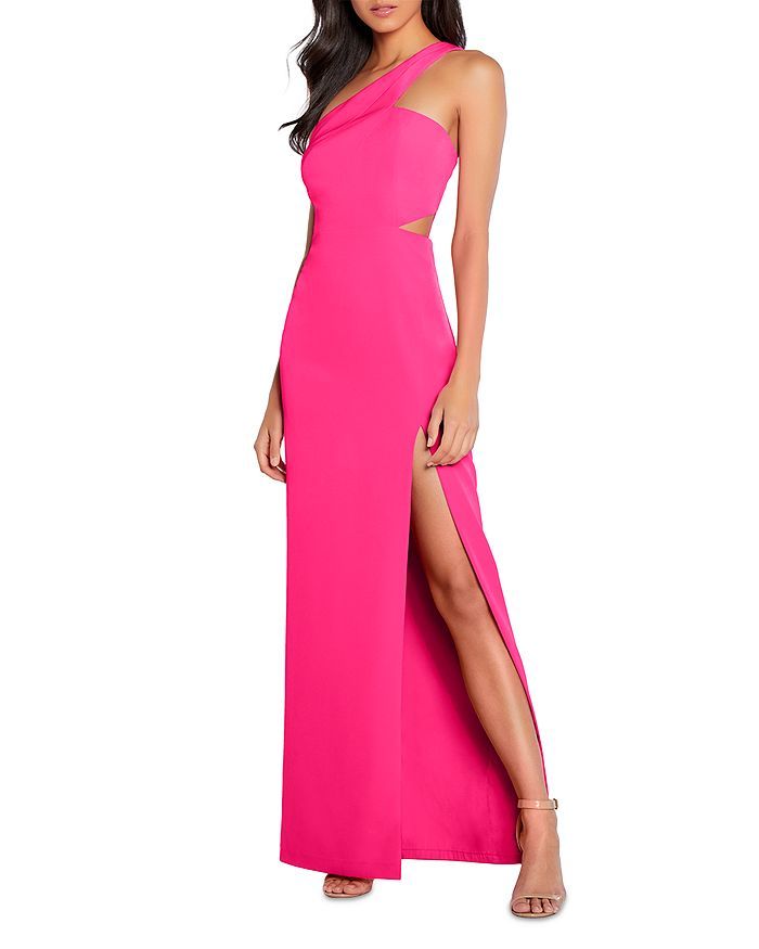 One-Shoulder Crepe Cutout Gown - 100% Exclusive | Bloomingdale's (US)
