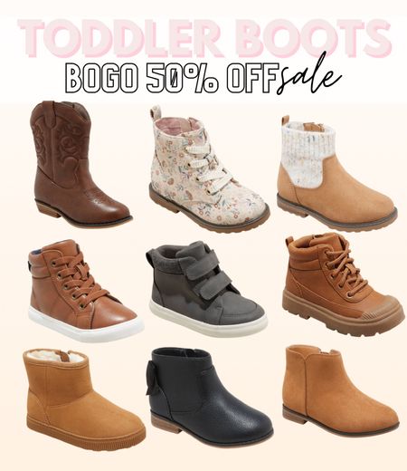 Target toddler boots on sale BOGO 50% off, toddler shoes, toddler girl, toddler boy 

#LTKshoecrush #LTKsalealert #LTKkids
