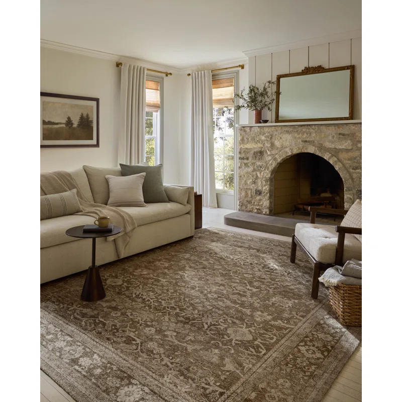 Magnolia Home by Joanna Gaines x Loloi Wimberly Bark / Ivory Area Rug | Wayfair North America
