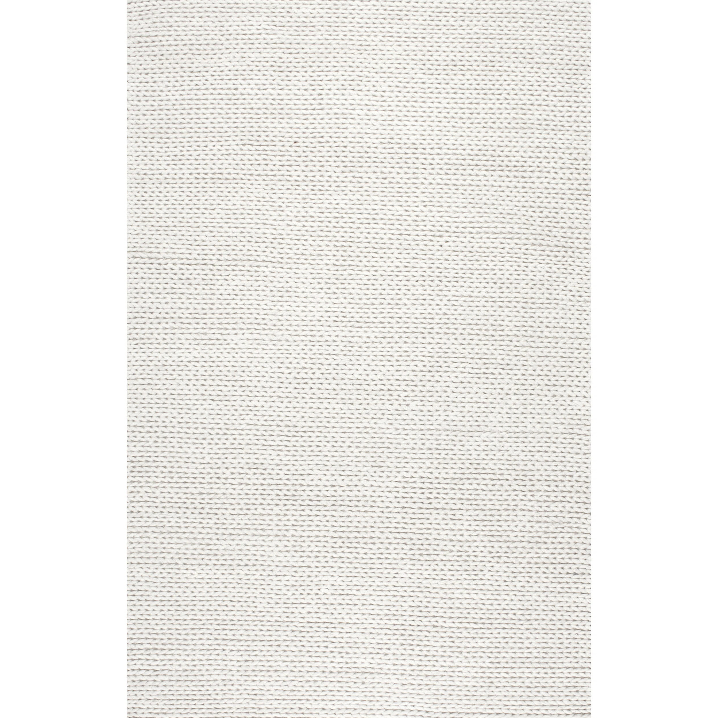 Dunanney Handmade Wool/Cotton Braided Ivory Rug | Wayfair North America