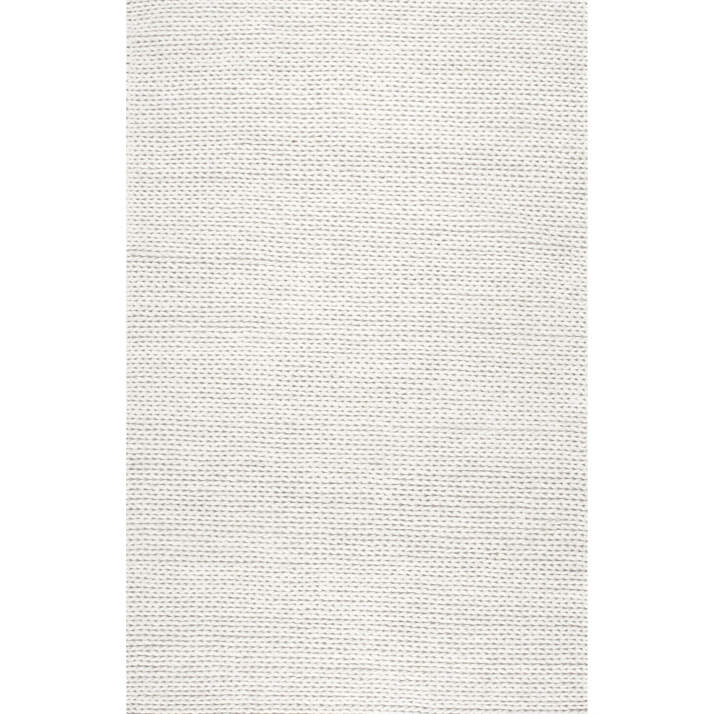 Dunanney Handmade Wool/Cotton Braided Ivory Rug | Wayfair North America