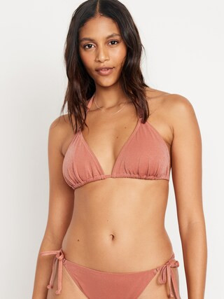 Shine Triangle String Bikini Swim Top | Old Navy (US)