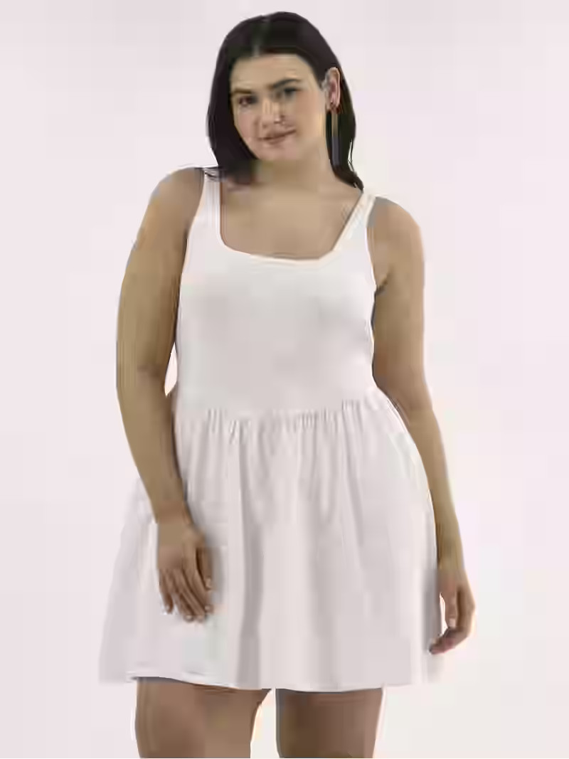 No Boundaries V Waist Mini Tank Dress, Women's and Women's Plus | Walmart (US)