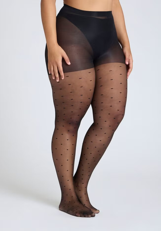 Diamond Dot Sheer Tights | Eloquii