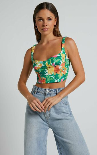 Ritchel Colourful Corset Top in Multi | Showpo (US, UK & Europe)