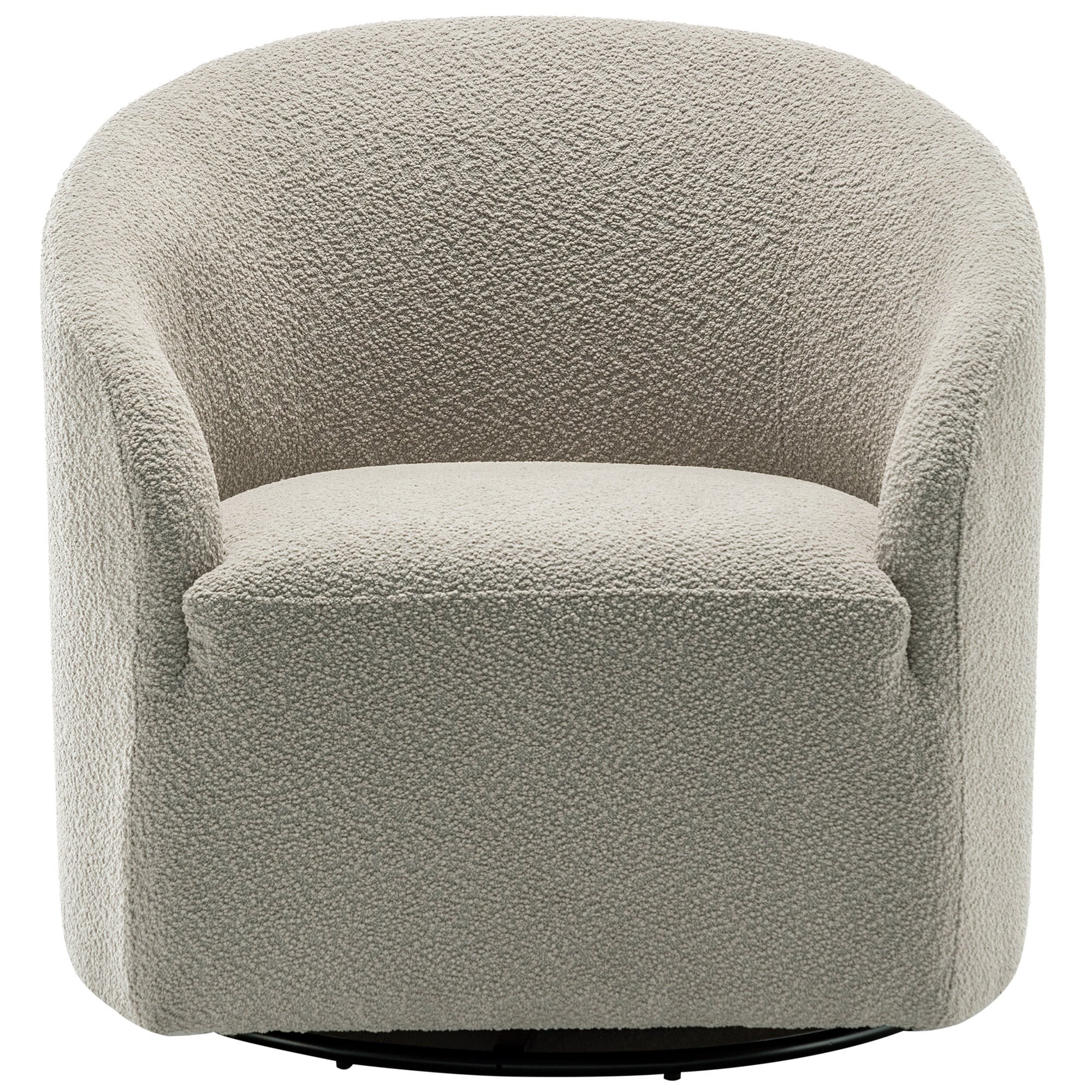 KINWELL 32-in W Modern Oatmeal Boucle Swivel Accent Armchair | BSC103-OAT | Lowe's