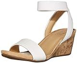 Naturalizer Womens Angela White Wedge Sandals 9 W | Amazon (US)