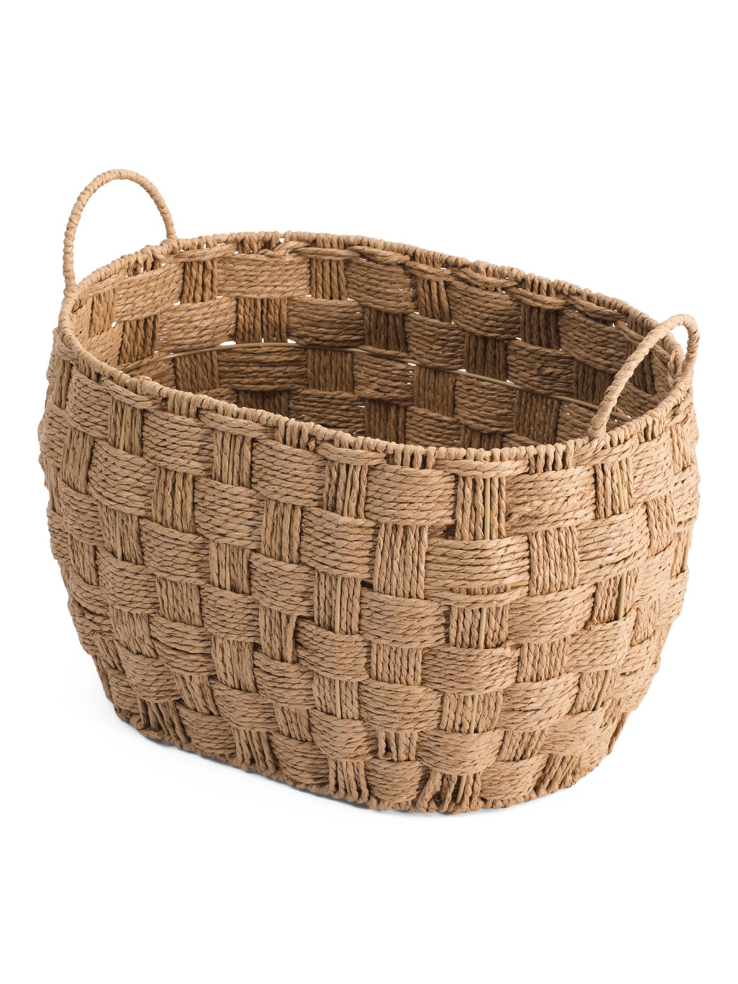 Large Woven Oval Storage Basket | TJ Maxx