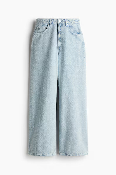 H & M - Bouclé denim jeans - Blue | H&M (US + CA)