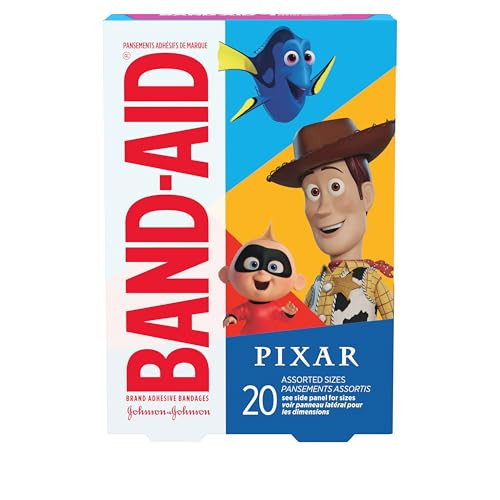 Band-Aid Brand Adhesive Bandages for Minor Cuts & Scrapes, Wound Care Featuring Disney/Pixar Mashup Characters, Fun Bandages for Kids and Toddlers, Assorted Sizes, 20 Count | Amazon (US)