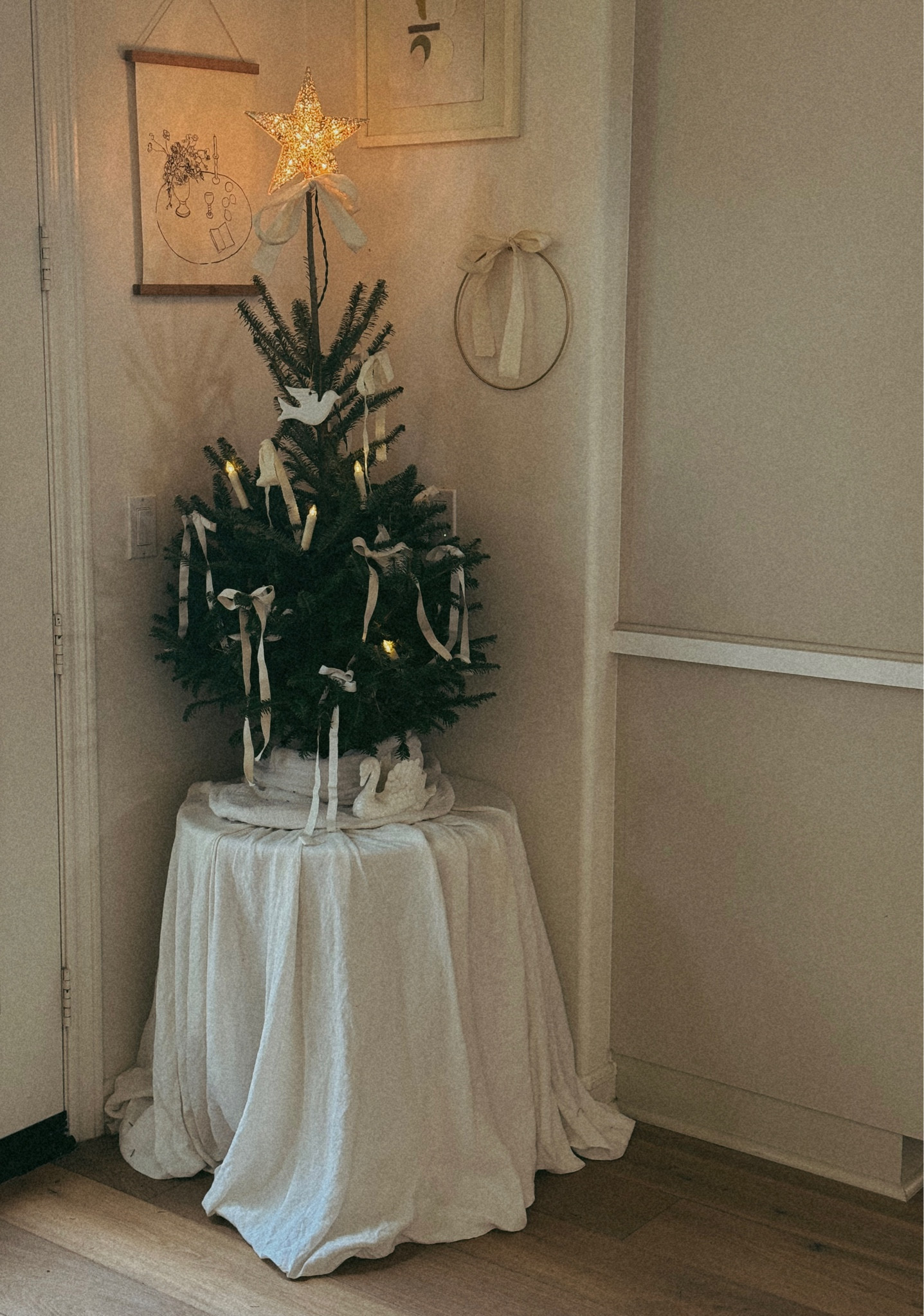 Entry small Christmas tree 🤍🕊️⭐️

#LTKSeasonal #LTKhome #LTKHoliday