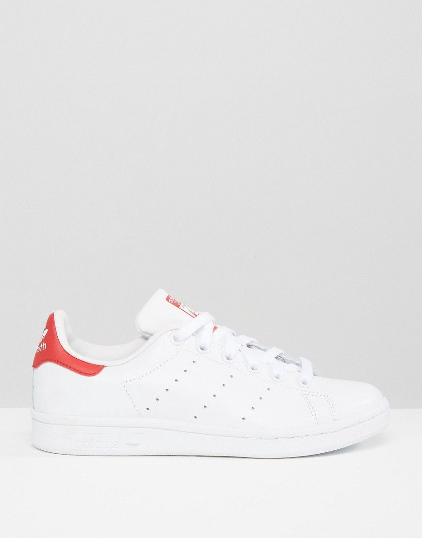 adidas Originals White And Red Stan Smith Trainers | ASOS UK