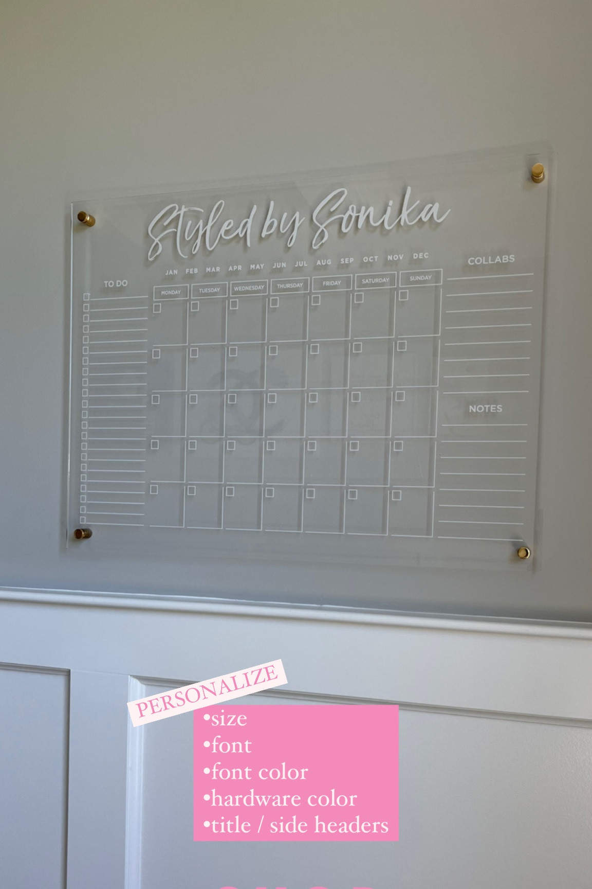 Acrylic board
Planner 
Wall calendar 

#LTKunder100 #LTKfamily #LTKhome