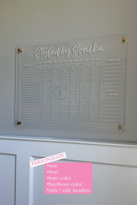 Acrylic board
Planner 
Wall calendar 

#LTKunder100 #LTKfamily #LTKhome