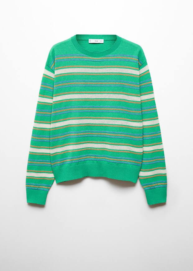 Round-neck striped sweater -  Women | Mango USA | MANGO (US)