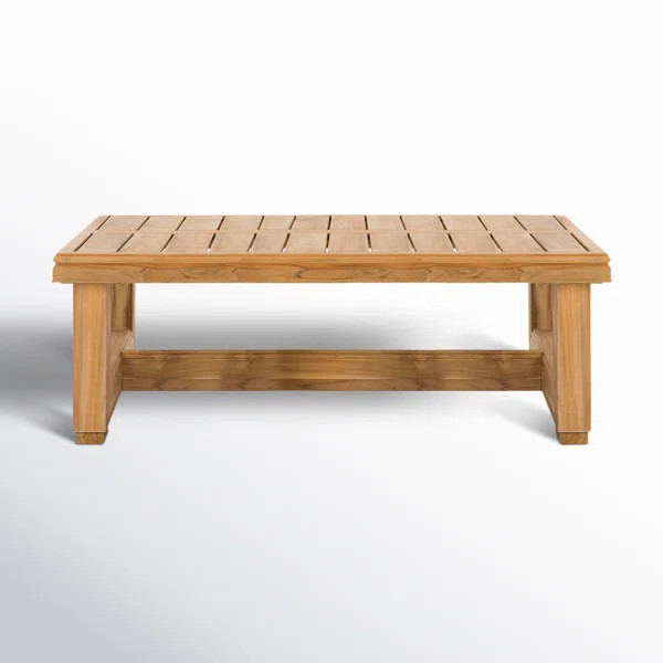 Melrose Rectangular Teak Outdoor Coffee Table | Wayfair North America