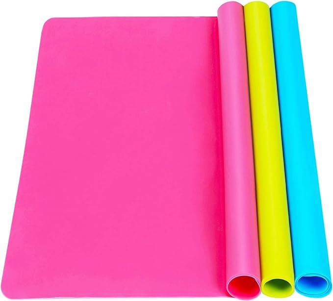 3 Pack Silicone mat Large Silicone Sheets for Crafts, Liquid, Resin Jewelry Casting Molds Mat, Si... | Amazon (US)