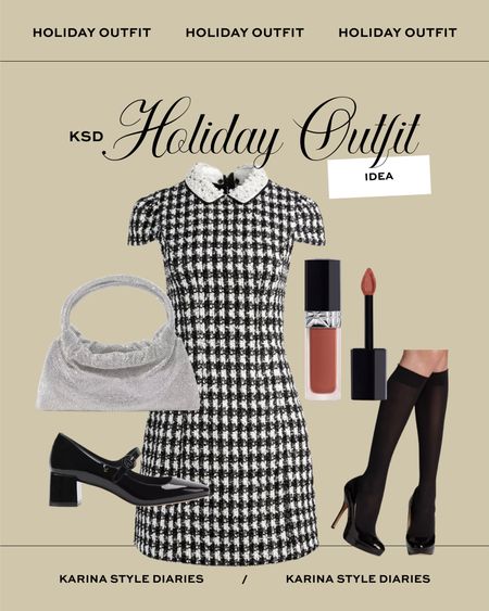 Houndstooth mini dress with detachable collar I’m in love with! Linking a few options for less! Holiday outfit idea 

#LTKshoecrush #LTKSeasonal #LTKHoliday