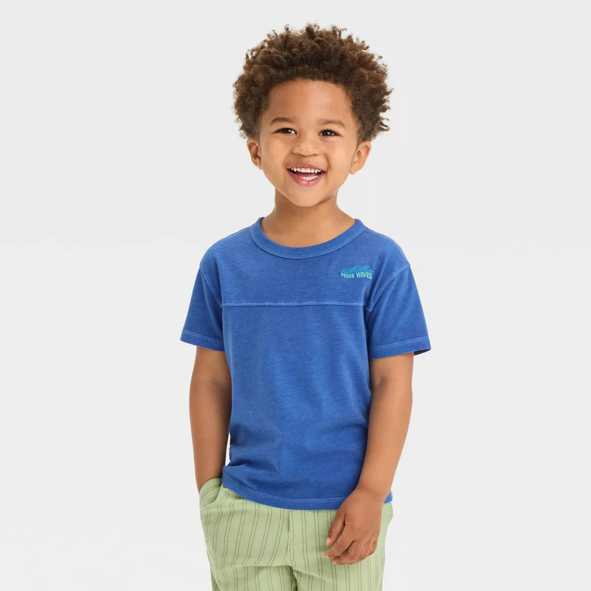 Toddler Boys' Short Sleeve Make Waves T-Shirt - Cat & Jack™ Blue 12M | Target