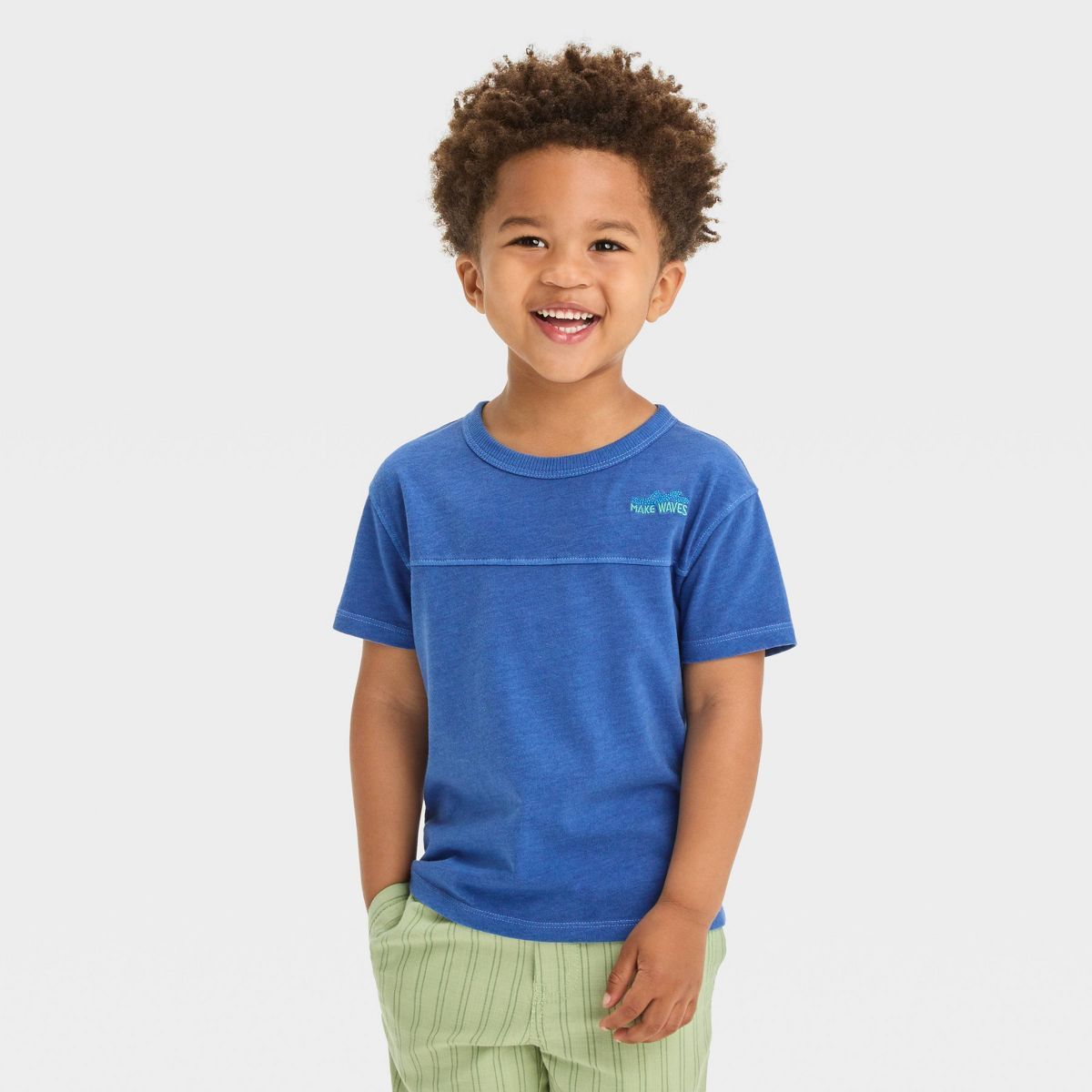 Toddler Boys' Short Sleeve Make Waves T-Shirt - Cat & Jack™ Blue | Target
