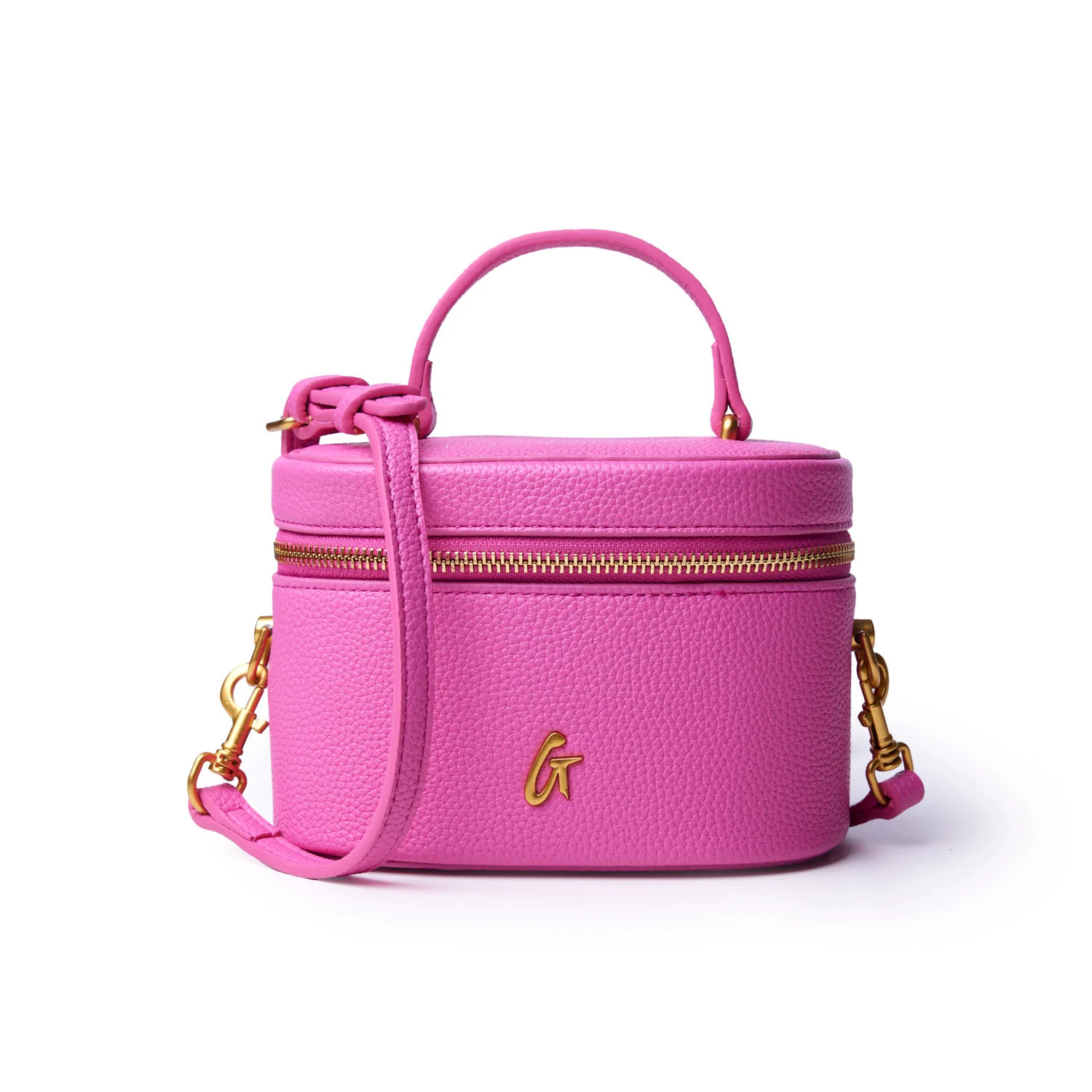 MINI PEBBLE VANITY BAG - HOT PINK | Glam-Aholic Lifestyle