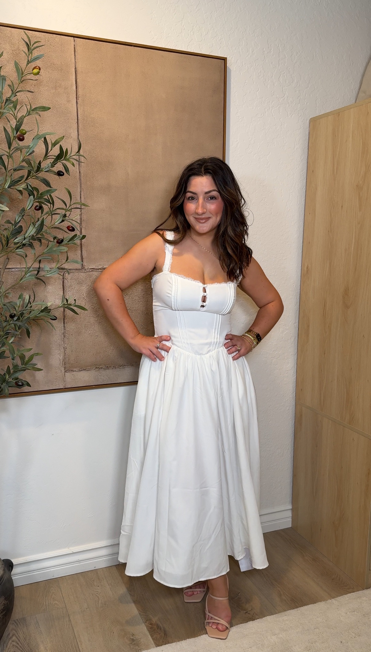 White dress perfect for bridal events! 
(Also comes in other colors!) 

Size small
5'0" 140lbs

Petite friendly dress

#LTKWedding #LTKPetite #LTKSeasonal
