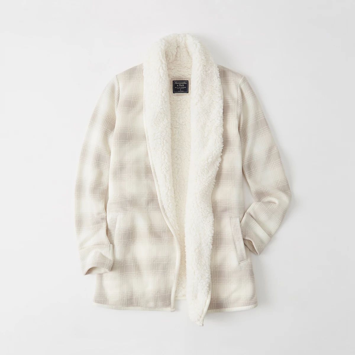 Sherpa-Lined Cardigan | Abercrombie & Fitch US & UK