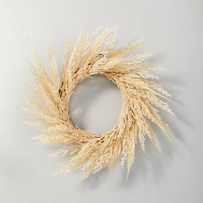 24" Faux Bleached Wheat Wreath - Hearth & Hand™ with Magnolia | Target
