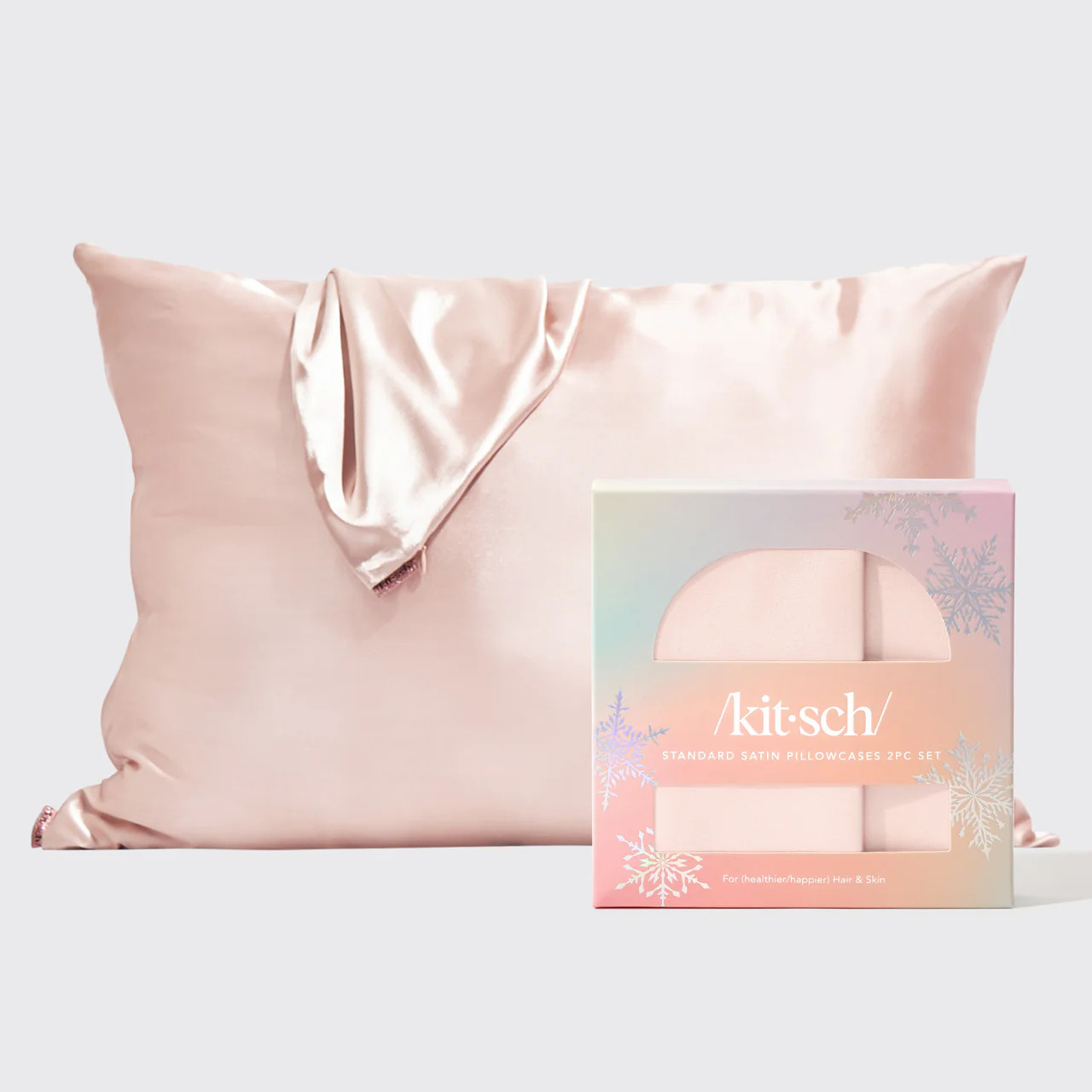 Limited Edition Blush Satin Pillowcases 2pc Set - Standard | Kitsch