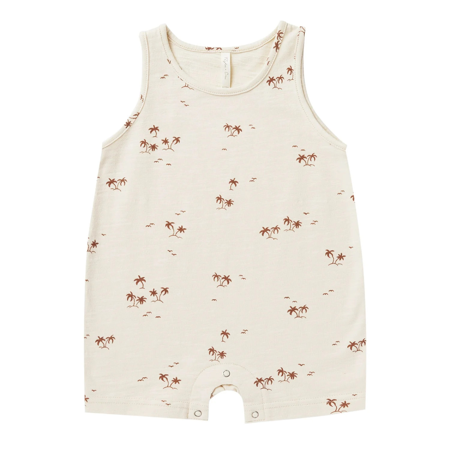 Rylee & Cru Sleeveless Romper, Palms | SpearmintLOVE