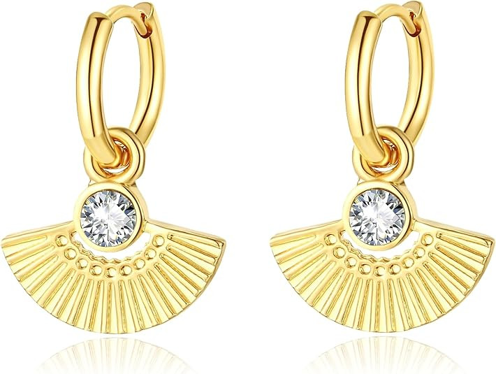 Gold Small Hoop Earrings for Wome | 14K Gold Plated Dainty Small Huggie Earrings S925 Sterling Si... | Amazon (US)